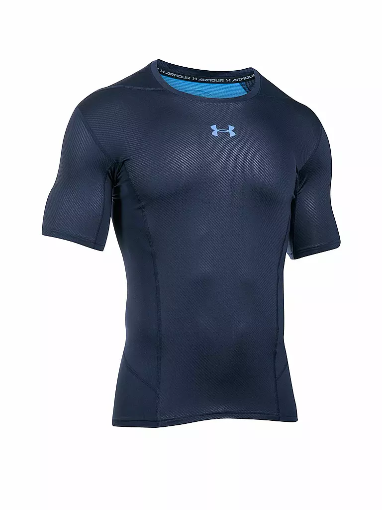 UNDER ARMOUR Herren Kompressions Shirt UA HeatGear SuperVent Armour blau